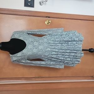 Rewind long sleeve green lace dress